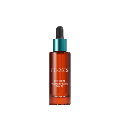 Brown bottle with blue cap labeled 'PHOSIS' on a white background