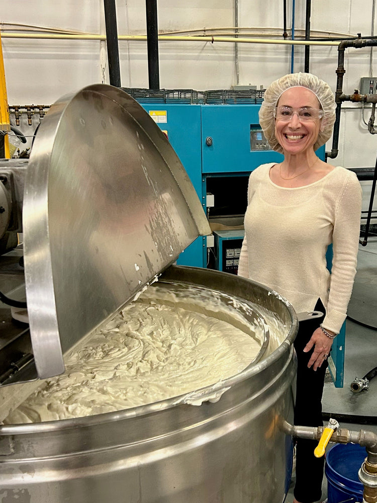 Susan is onsite for every batch made. She ensures quality and integrity throughout the manufacturing process.